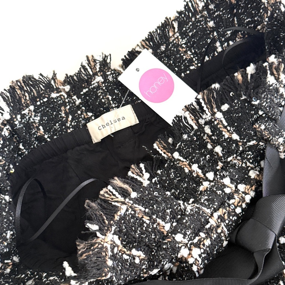 Chelsea Tweed Sequin Mini Skirt with Removable Ribbon Belt from Honey - Picture 9 of 12